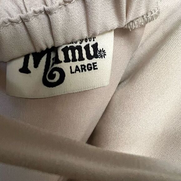 Show Me Your Mumu Amanda Backless Beige Maxi Dress Size Large - Picture 5 of 5